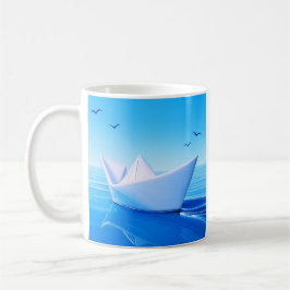 Peaceful Paper Boat Kaffeetasse