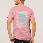peaceful pickle words Tri-Blend shirt (Rückseite)