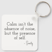 Peaceful pixel face in soft tones schlüsselanhänger (Rückseite)