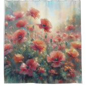 Peaceful Poppy Meadow Duschvorhang (Vorderseite)