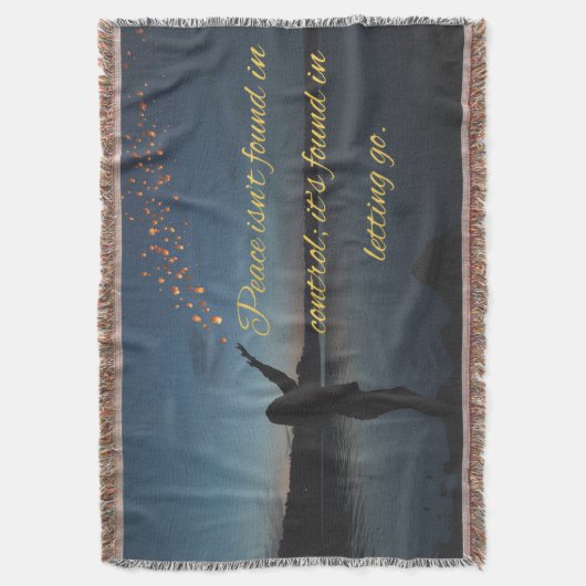 Peaceful Quote Blanket: Finding True Peace Decke (Vorderseite Vertikal)