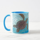 Peaceful Sea Turtle Mug Tasse (Links)