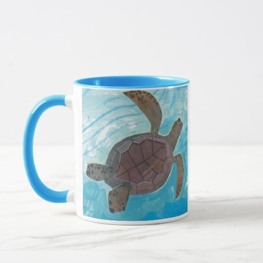 Peaceful Sea Turtle Mug Tasse (Links)
