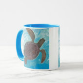 Peaceful Sea Turtle Mug Tasse (Vorderseite Links)