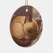 Peaceful Siamese Kitten  Keramik Ornament (Rechts)
