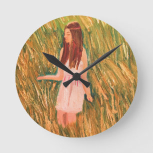 Peaceful thinking clock runde wanduhr