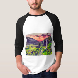 Peaceful Waterfall and Mountain Landscape | Relax T-Shirt