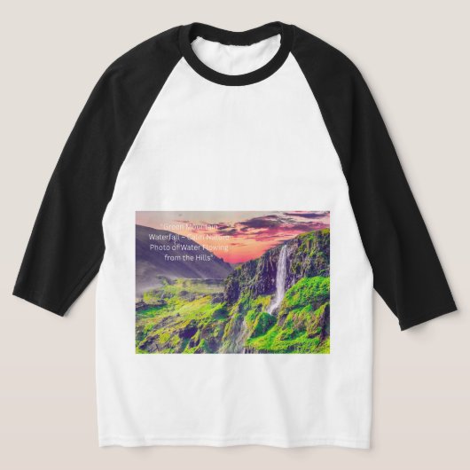 Peaceful Waterfall and Mountain Landscape | Relax T-Shirt (Ablage )