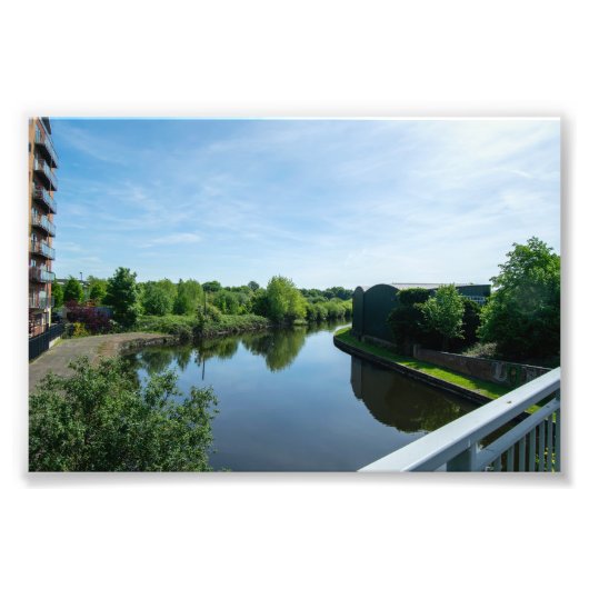 Peaceful Waterside at Wakefield Waterfront Fotodruck (Vorne)