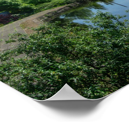 Peaceful Waterside at Wakefield Waterfront Poster (Ecke)