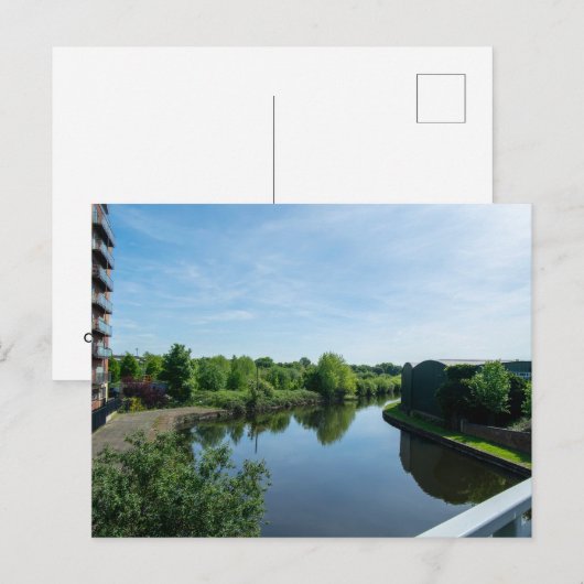 Peaceful Waterside at Wakefield Waterfront Postkarte (Vorne/Hinten)