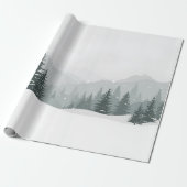 Peaceful Winter – Minimal Landscape Design Geschenkpapier (Ungerollt)