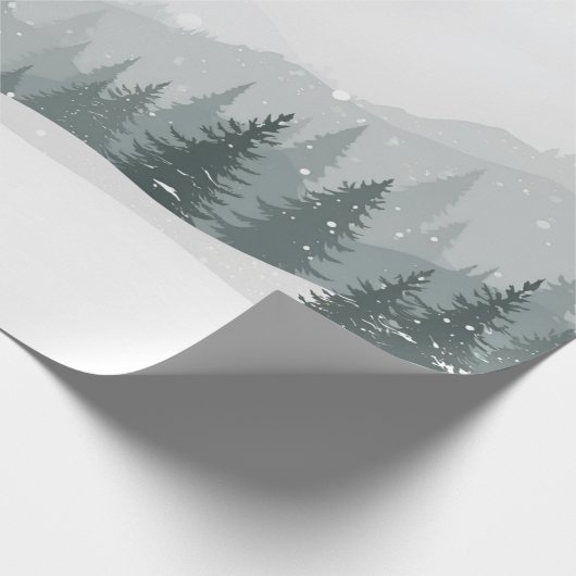 Peaceful Winter – Minimal Landscape Design Geschenkpapier (Ecke)