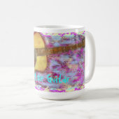 PeaceLove Gitarren-Kunst Kaffeetasse (VorderseiteRechts)