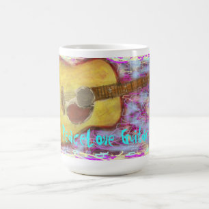 PeaceLove Gitarren-Kunst Kaffeetasse