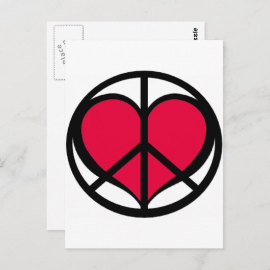 PeaceLove Postkarte (Vorne/Hinten)