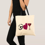 PeaceLove&Wine Tasche (Vorderseite (Produkt))