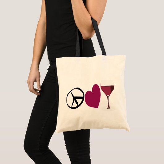 PeaceLove&Wine Tasche (Vorderseite (Produkt))