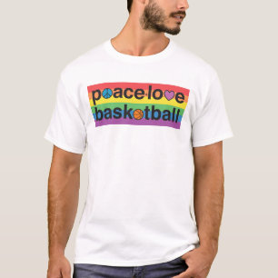PeaceLoveBasketball PRIDE Unisex T - Shirt (weiß)