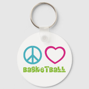 PEACELOVEsymbols-basketball. Schlüsselanhänger