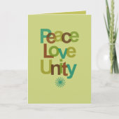 PeaceLoveUnity Feiertagskarte (Vorderseite)