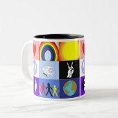 peaceloveunity Tasse (Vorderseite Links)