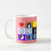 peaceloveunity Tasse - Rosa (Links)
