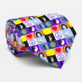 peaceloveunityMosaic Krawatte (Gerollt)