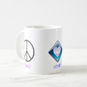 peacesign, j0442151, j0427655, FRIEDEN, LIEBE, Kaffeetasse (Vorderseite Links)