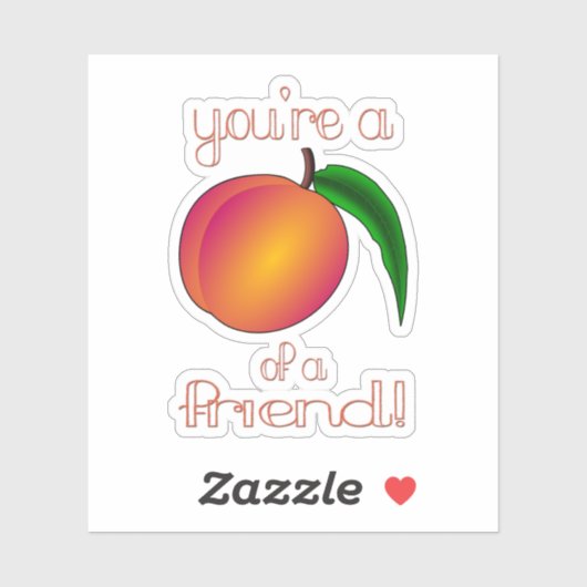 Peach a Friend Aufkleber (Blatt)