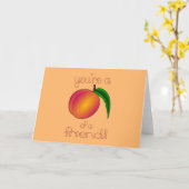 Peach a Friend Karte (Gelbe Blume)