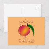 Peach a Friend Postkarte (Vorne/Hinten)