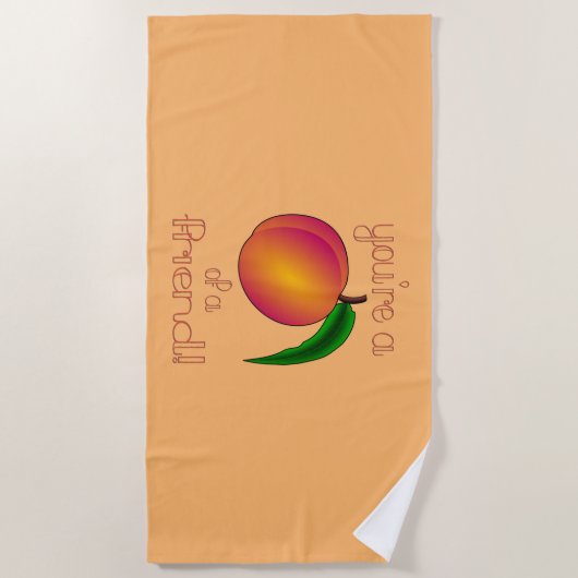 Peach a Friend Strandtuch (Vorderseite)