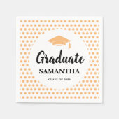 Peach Abschluss Serviette (Vorderseite)