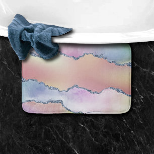 Peach Agate   Hübsch Holographic Watercolor Ombre Badematte