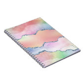 Peach Agate | Hübsch Holographic Watercolor Ombre Notizblock (Rechte Seite)