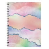 Peach Agate | Hübsch Holographic Watercolor Ombre Notizblock (Vorderseite)