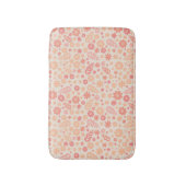 Peach Airy Wildblume Meadow Pattern Badematte (Vorderseite Vertikal)