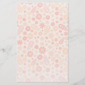 Peach Airy Wildblume Meadow Pattern Briefpapier (Vorderseite)