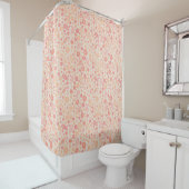 Peach Airy Wildblume Meadow Pattern Duschvorhang (Beispiel)