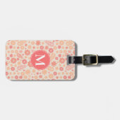 Peach Airy Wildblume Meadow Pattern Gepäckanhänger (Vorderseite horizontal)