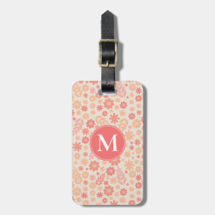 Peach Airy Wildblume Meadow Pattern Gepäckanhänger
