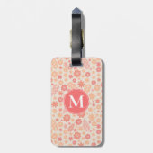 Peach Airy Wildblume Meadow Pattern Gepäckanhänger (Rückseite vertikal)