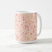 Peach Airy Wildblume Meadow Pattern Kaffeetasse (VorderseiteRechts)