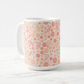 Peach Airy Wildblume Meadow Pattern Kaffeetasse (Vorderseite Links)