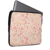 Peach Airy Wildblume Meadow Pattern Laptopschutzhülle (Vorne Rechts)