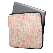 Peach Airy Wildblume Meadow Pattern Laptopschutzhülle (Vorderseite Links)