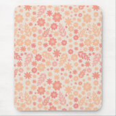 Peach Airy Wildblume Meadow Pattern Mousepad (Vorne)