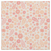 Peach Airy Wildblume Meadow Pattern Stoff (Nahaufnahme)
