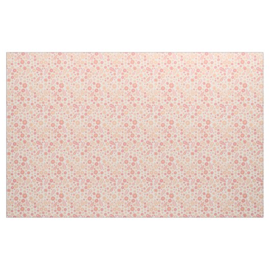 Peach Airy Wildblume Meadow Pattern Stoff (Fat Quarter (45,7 x 55,9 cm))